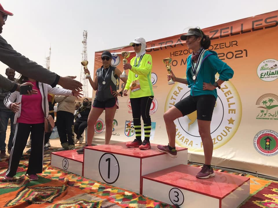 UTGS 1ère édition, Trail 25 KM, classement femme : 1ère place: Firdaws Lamhamedi. 2ème place: Emna Bouassida. 3ème place: Mouna Ktari.