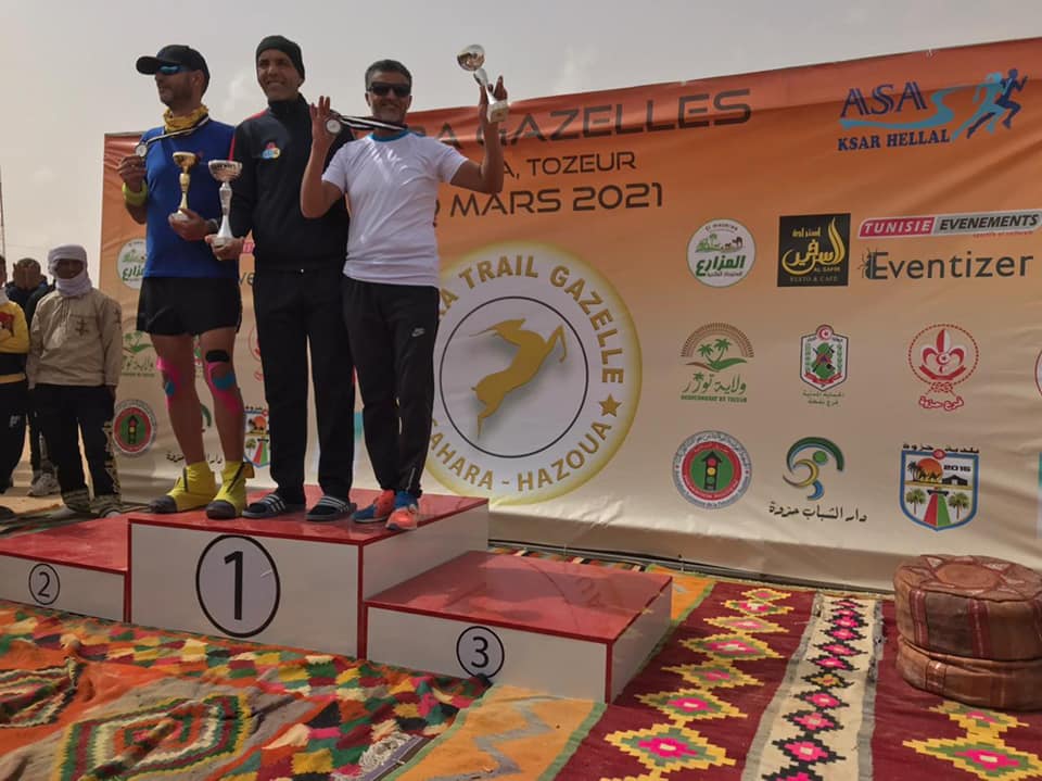 UTGS 1ère édition, Trail 25 KM, classement  M2 Homme : 1ère place: Boubaker Mohsen. 2ème place: Ben Mansour Hatem. 3ème place: Dalagi Mohsen.