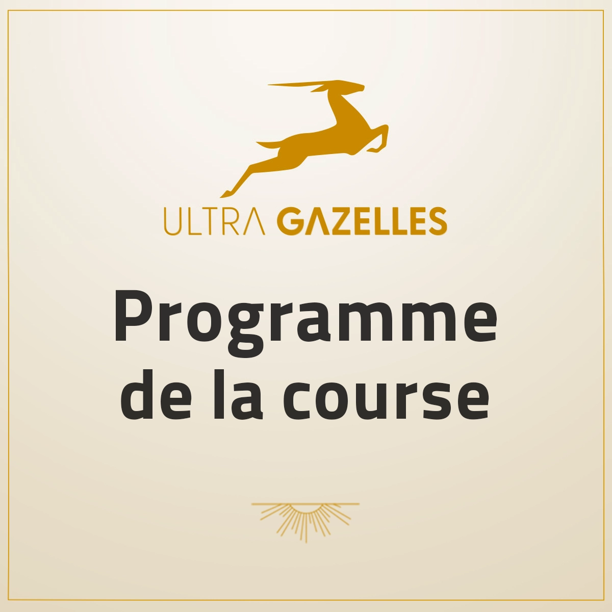 Programme de la course UTGS