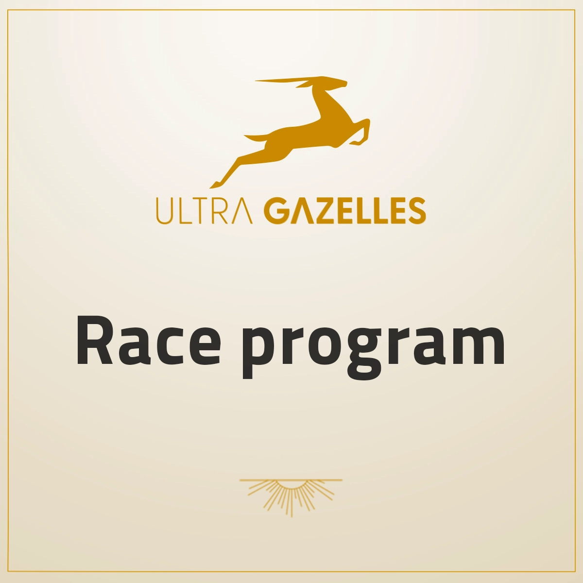 Programme de la course UTGS